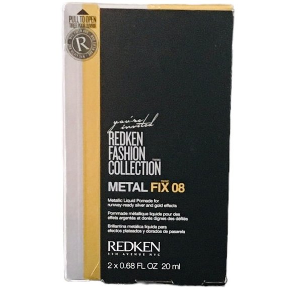Redken Fashion Collection Metal Fix 08 Metallic Liquid Pomade in Silver & Gold - Picture 1 of 2